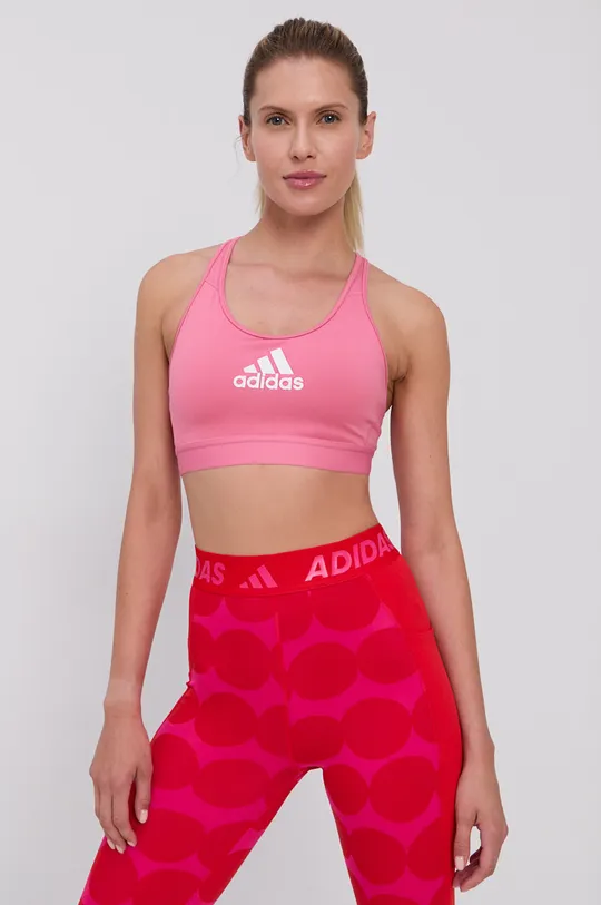 roza Sportski grudnjak adidas Performance Ženski