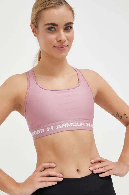 ružová Športová podprsenka Under Armour Crossback Dámsky