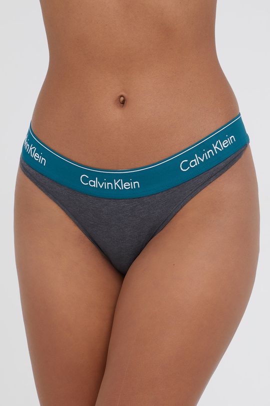 szary Calvin Klein Underwear Stringi Damski