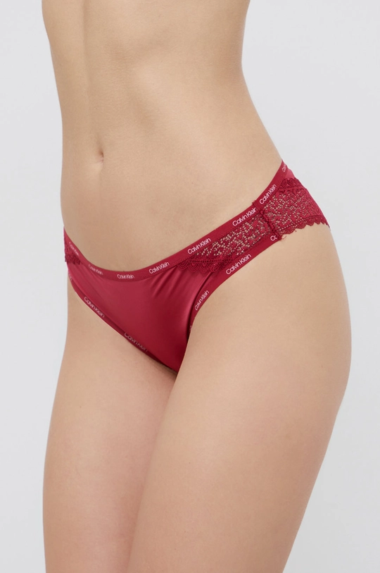 bordowy Calvin Klein Underwear Brazyliany Damski