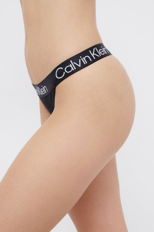 Calvin Klein Underwear Stringi Materiał zasadniczy: 55 % Bawełna, 9 % Elastan, 36 % Poliester, Podszycie: 100 % Bawełna, Wykończenie: 55 % Bawełna, 9 % Elastan, 36 % Poliester z recyklingu