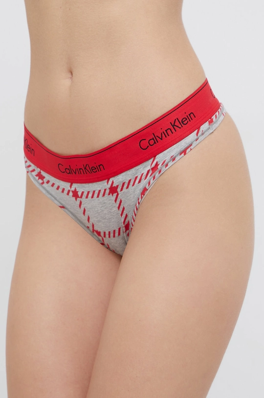 szary Calvin Klein Underwear Komplet biustonosz i stringi