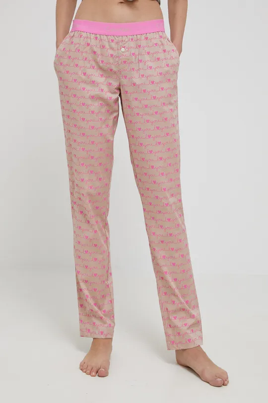 Bavlnené pyžamové nohavice Calvin Klein Underwear ružová