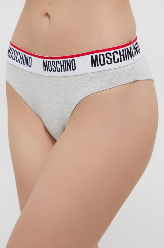 szary Moschino Underwear Figi (2-pack) Damski