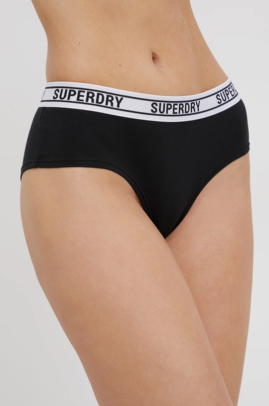 čierna Nohavičky Superdry Dámsky