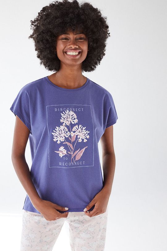 winogronowy women'secret T-shirt piżamowy Damski