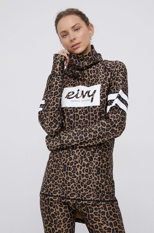 brązowy Eivy longsleeve funkcyjny Damski