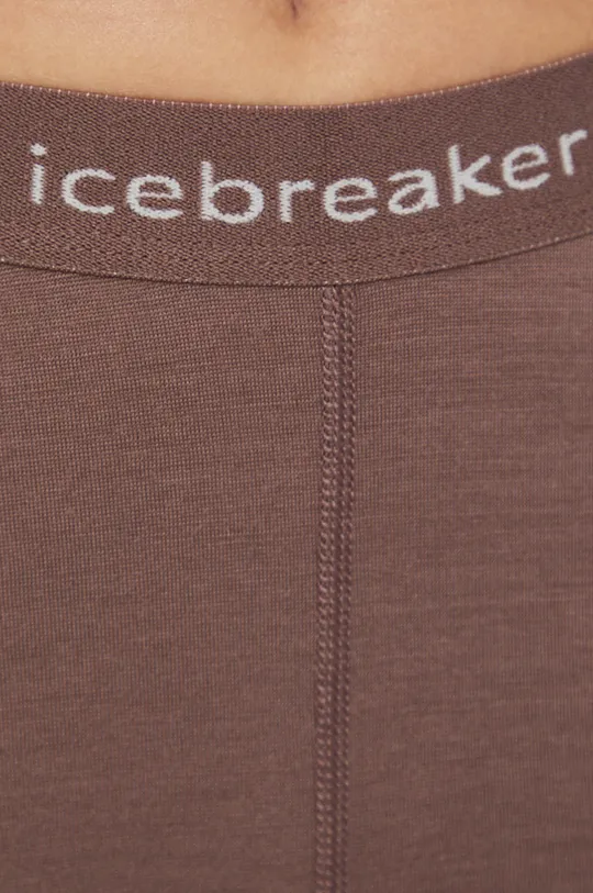 fioletowy Icebreaker legginsy funkcyjne wełniane