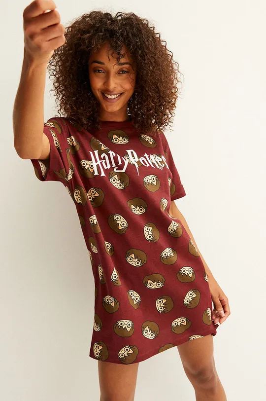 brązowy Undiz Koszula piżamowa Harry Potter Damski