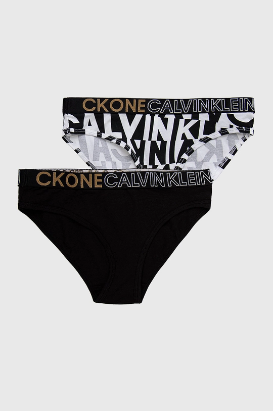 czarny Calvin Klein Underwear - Figi dziecięce CK One (2-pack) Dziewczęcy