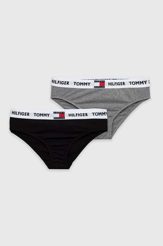 siva Otroške spodnje hlače Tommy Hilfiger 2-pack Dekliški