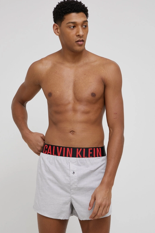 Bavlnené boxerky Calvin Klein Underwear (2-pack) sivá