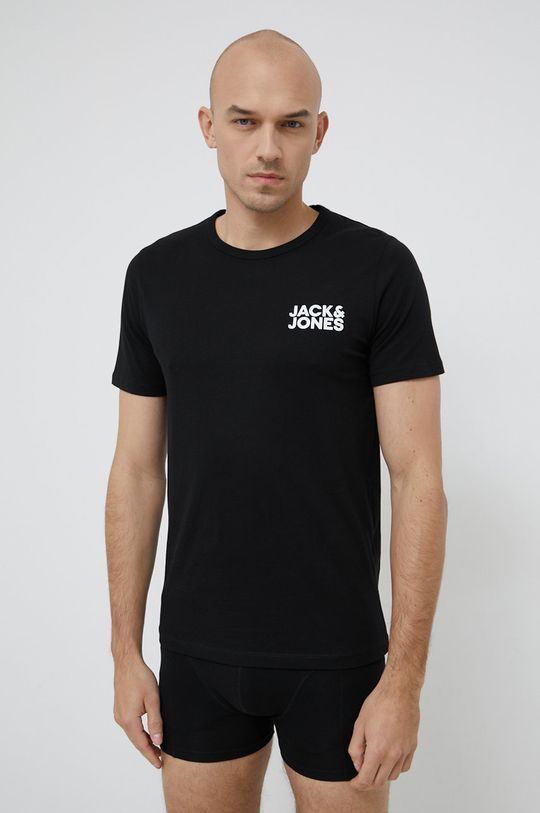 negru Jack & Jones Set boxer si tricou De bărbați