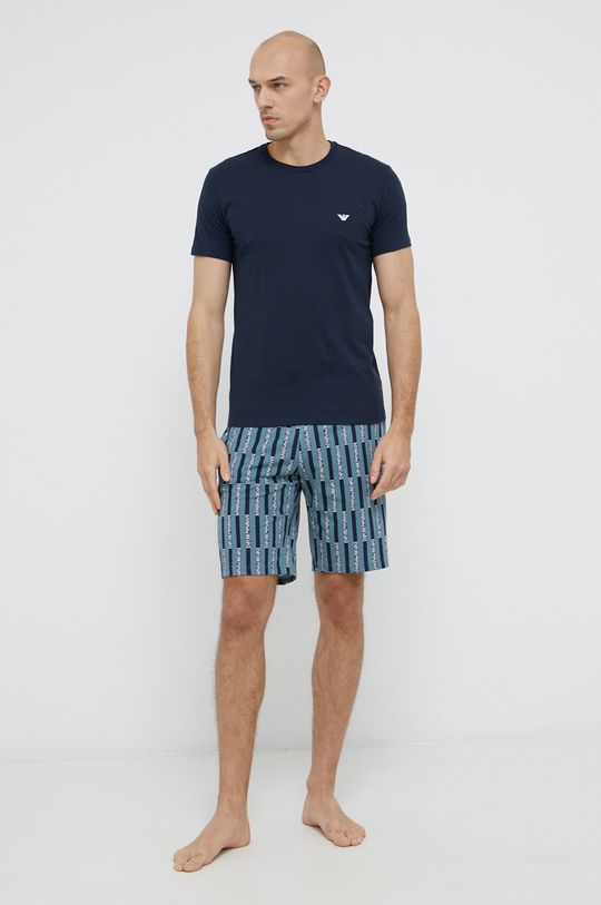 námořnická modř Bavlněné pyžamo Emporio Armani Underwear Pánský