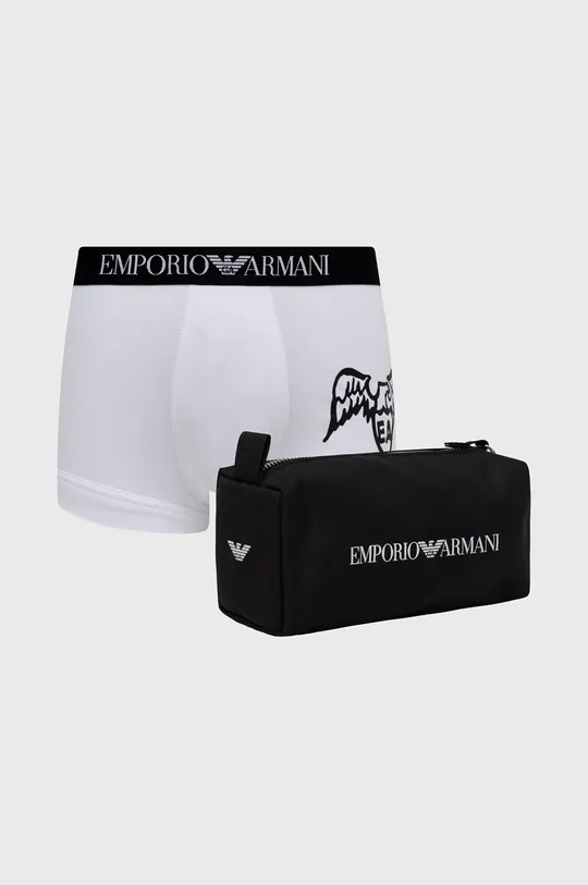 biały Emporio Armani Underwear Zestaw bokserki i kosmetyczka 111389.1A597 Męski