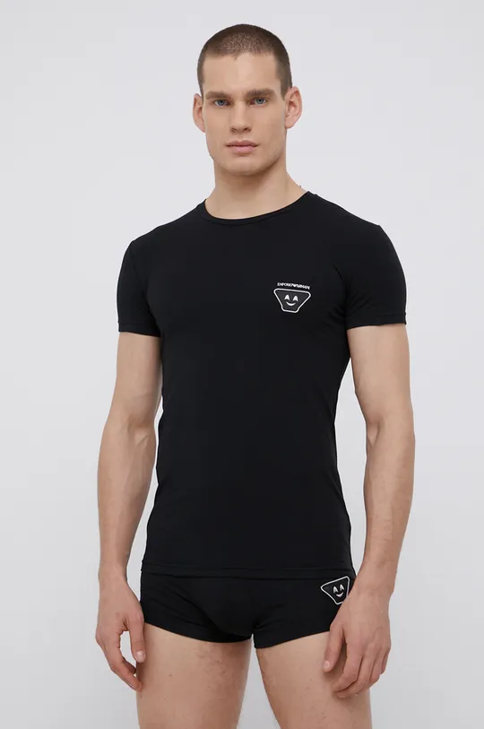 čierna Pyžamo Emporio Armani Underwear Pánsky