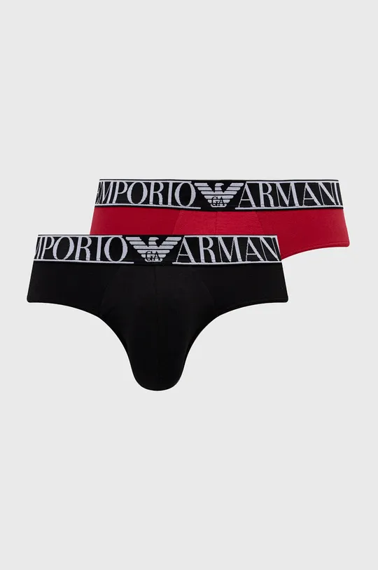 czarny Emporio Armani Underwear Slipy (2-pack) 111733.1A720 Męski