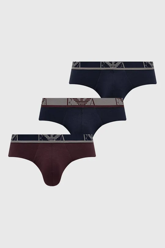 bordowy Emporio Armani Underwear Slipy (3-pack) 111734.1A715 Męski