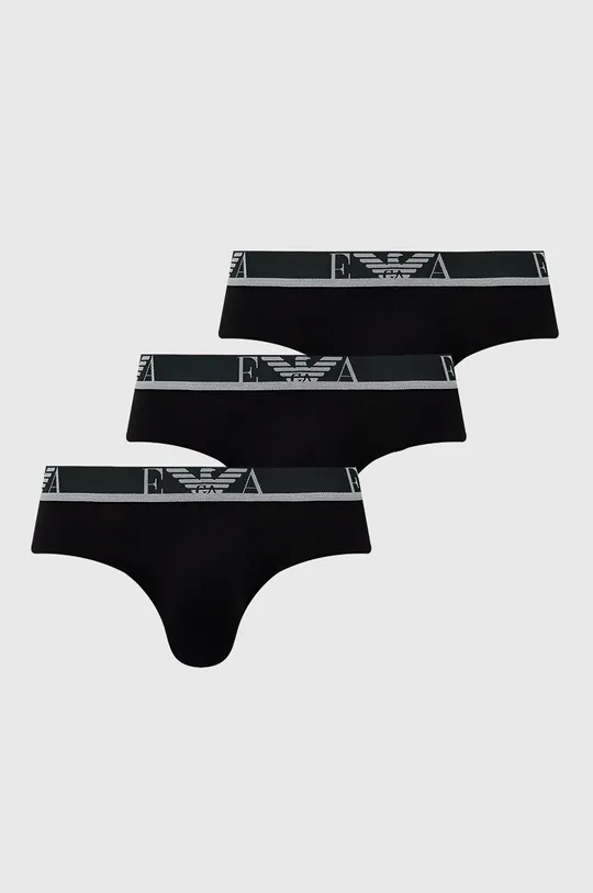 czarny Emporio Armani Underwear Slipy (3-pack) 111734.1A715 Męski