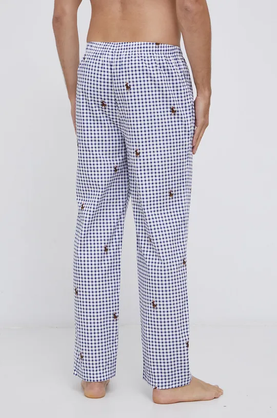 Βαμβακερό παντελόνι πιτζάμα Polo Ralph Lauren σκούρο μπλε