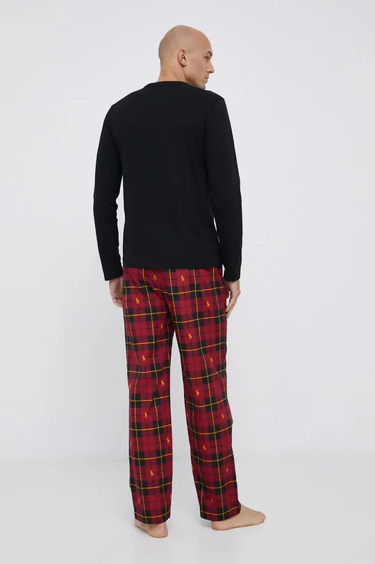burgundské Bavlnené pyžamo Polo Ralph Lauren