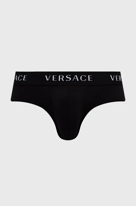 czarny Versace Slipy Męski