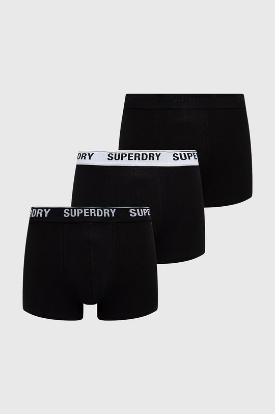čierna Superdry - Boxerky (3-pak) Pánsky