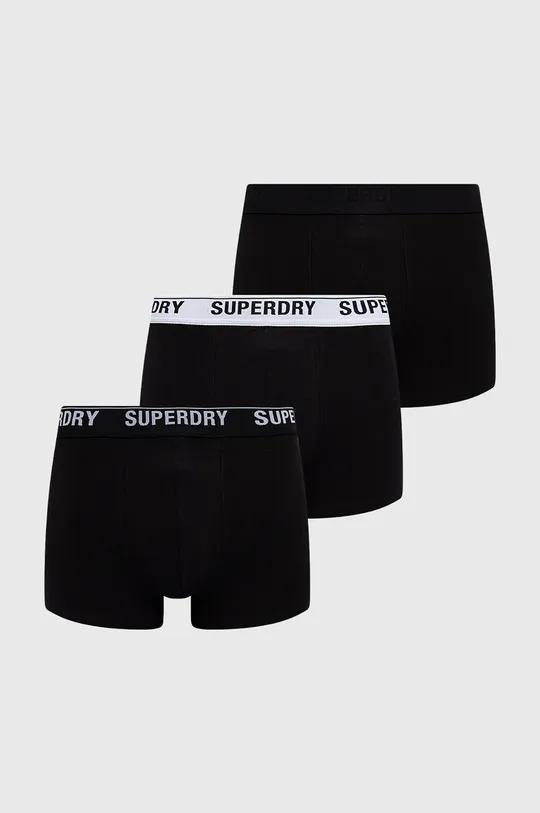 fekete Superdry - Boxeralsó (3 db) Férfi