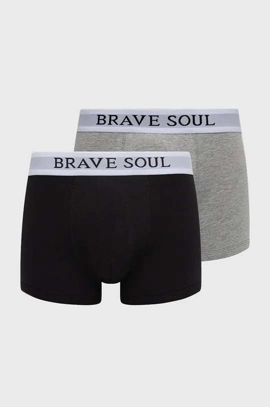 czarny Brave Soul Bokserki (2-pack) Męski