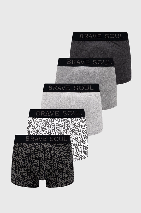 čierna Boxerky Brave Soul (5-pack) Pánsky