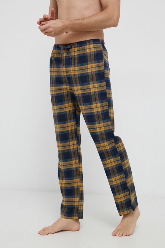 žltá Bavlnené pyžamové nohavice GAP Pánsky