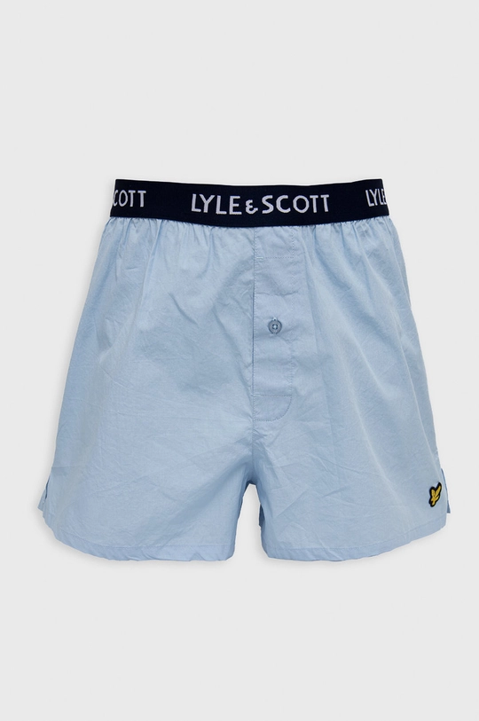 μπλε Βαμβακερό μποξεράκι Lyle & Scott (2-pack)