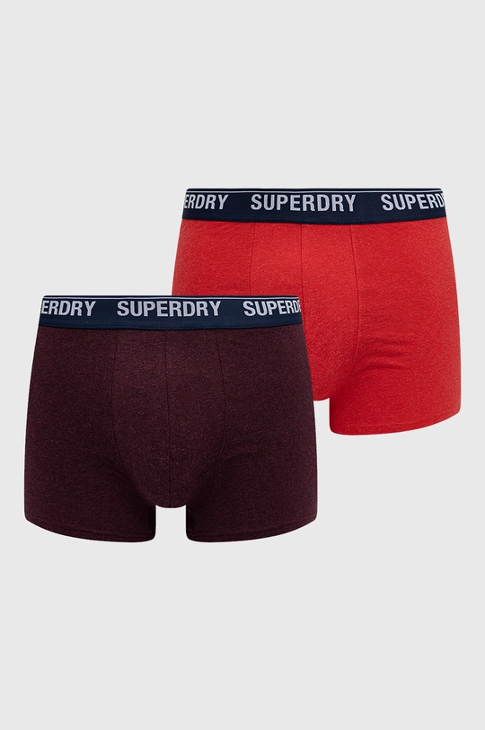 bordowy Superdry Bokserki (2-pack) Męski