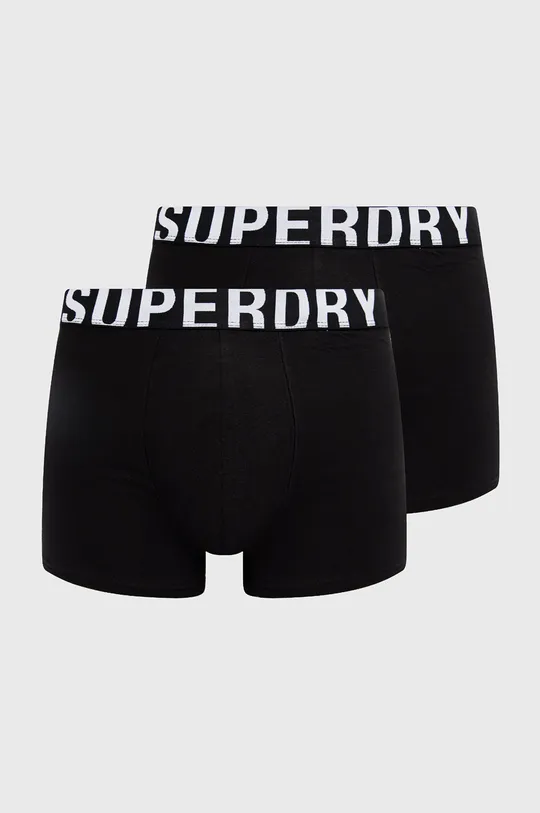 fekete Superdry boxeralsó (2-pack) Férfi