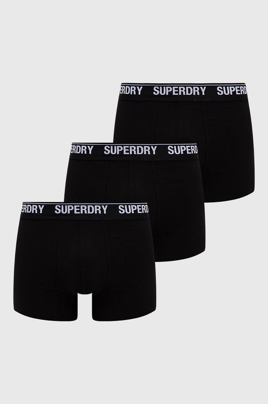 čierna Boxerky Superdry (3-pak) Pánsky