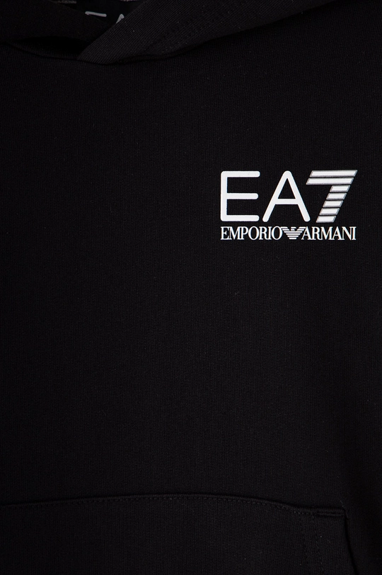 Дитяча бавовняна кофта EA7 Emporio Armani чорний