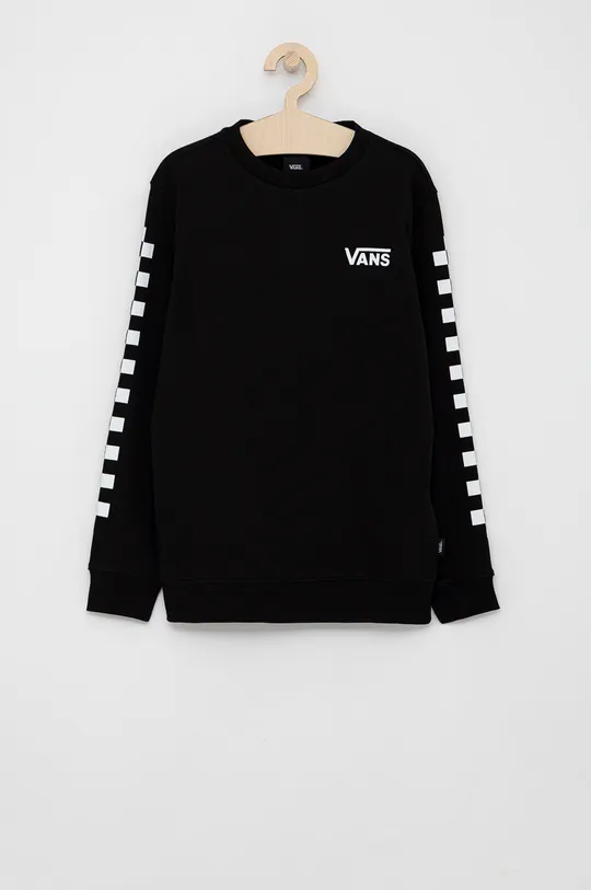 Παιδική βαμβακερή μπλούζα Vans μαύρο