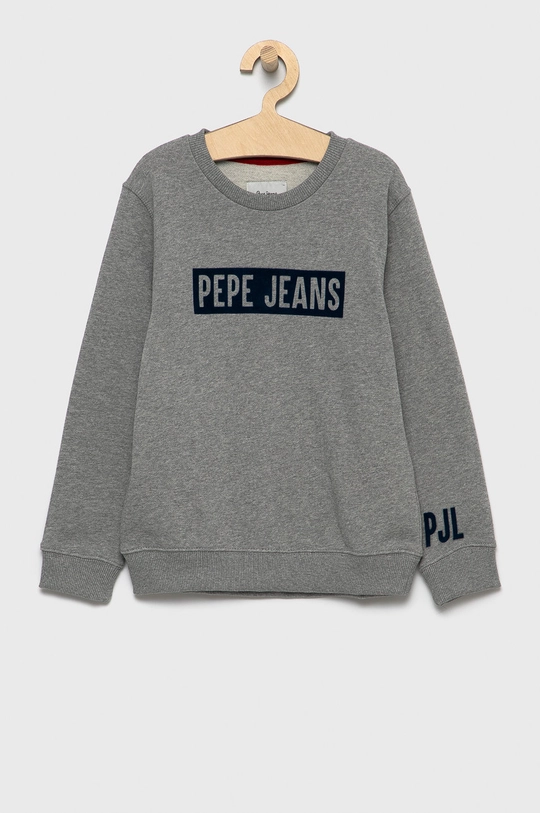 sivá Detská bavlnená mikina Pepe Jeans Chlapčenský