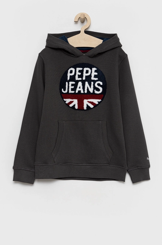 sivá Detská bavlnená mikina Pepe Jeans Chlapčenský