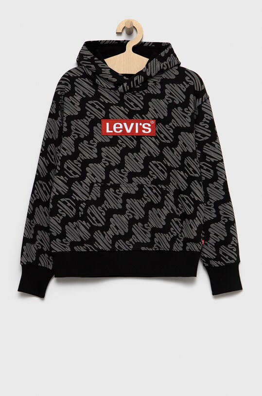 Personification Fumble Engrave Levi's Hanorac de bumbac pentru copii culoarea negru, cu imprimeu | ANSWEAR.ro Personification Fumble Engrave Levi's Hanorac de bumbac pentru copii culoarea negru, cu imprimeu | ANSWEAR.ro