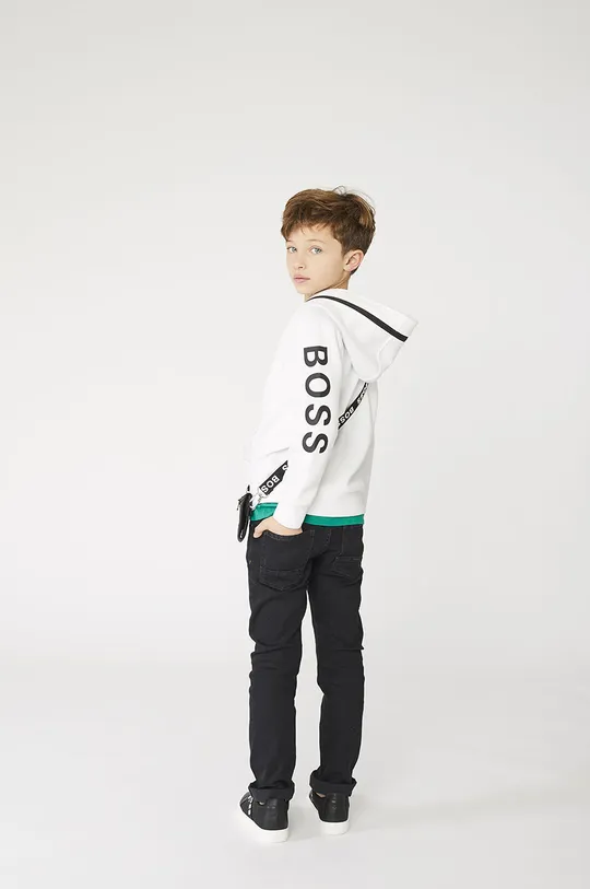 biały Boss - Bluza dziecięca J25N00.162.174 Chłopięcy