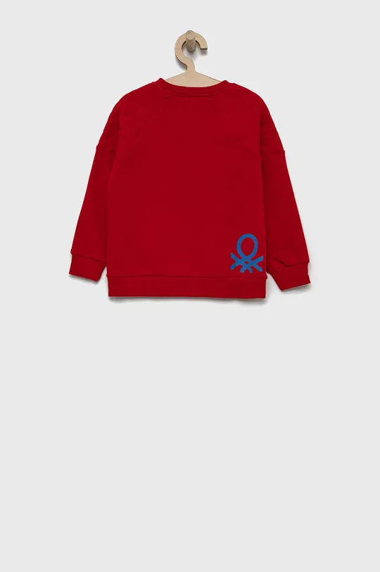 United Colors of Benetton Bluza bawełniana dziecięca czerwony