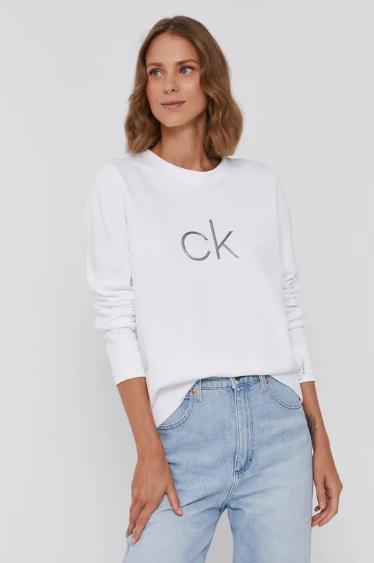 Calvin Klein Bluza bawełniana biały