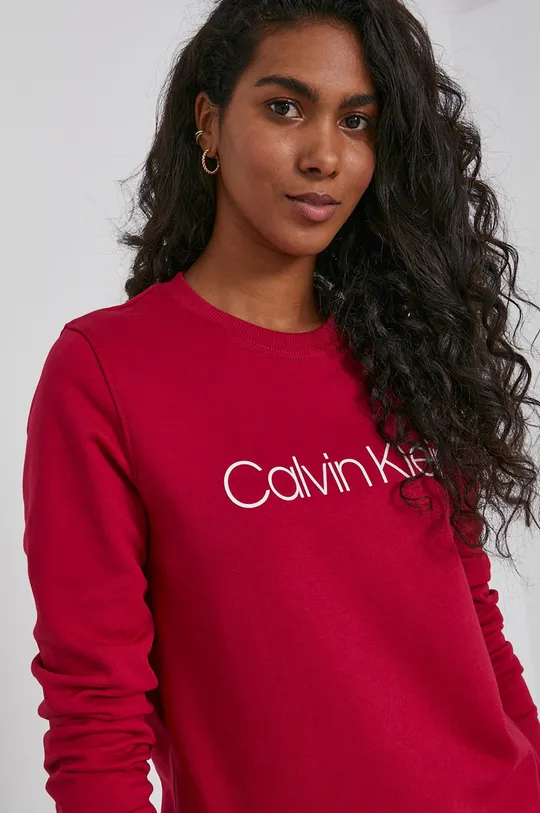 różowy Calvin Klein Bluza bawełniana