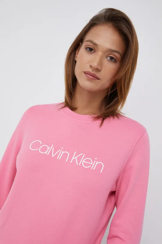 różowy Calvin Klein Bluza bawełniana Damski