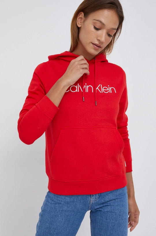 czerwony Calvin Klein Bluza bawełniana