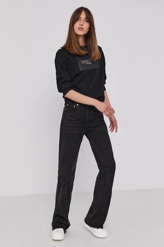 czarny Calvin Klein Bluza bawełniana Damski