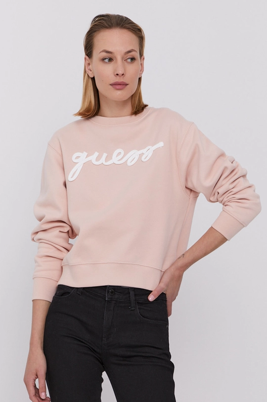 różowy Guess Bluza Damski