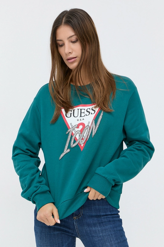 zielony Guess - Bluza Damski