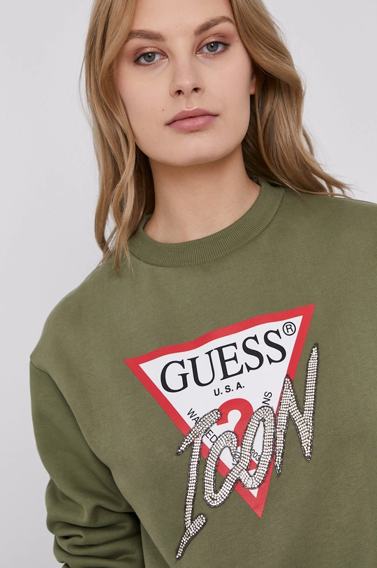 zielony Guess Bluza Damski